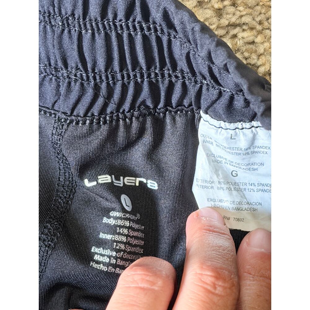 Layers Black Athletic Drawstring Skort W/ Pocket Size Large - Picture 5 of 6